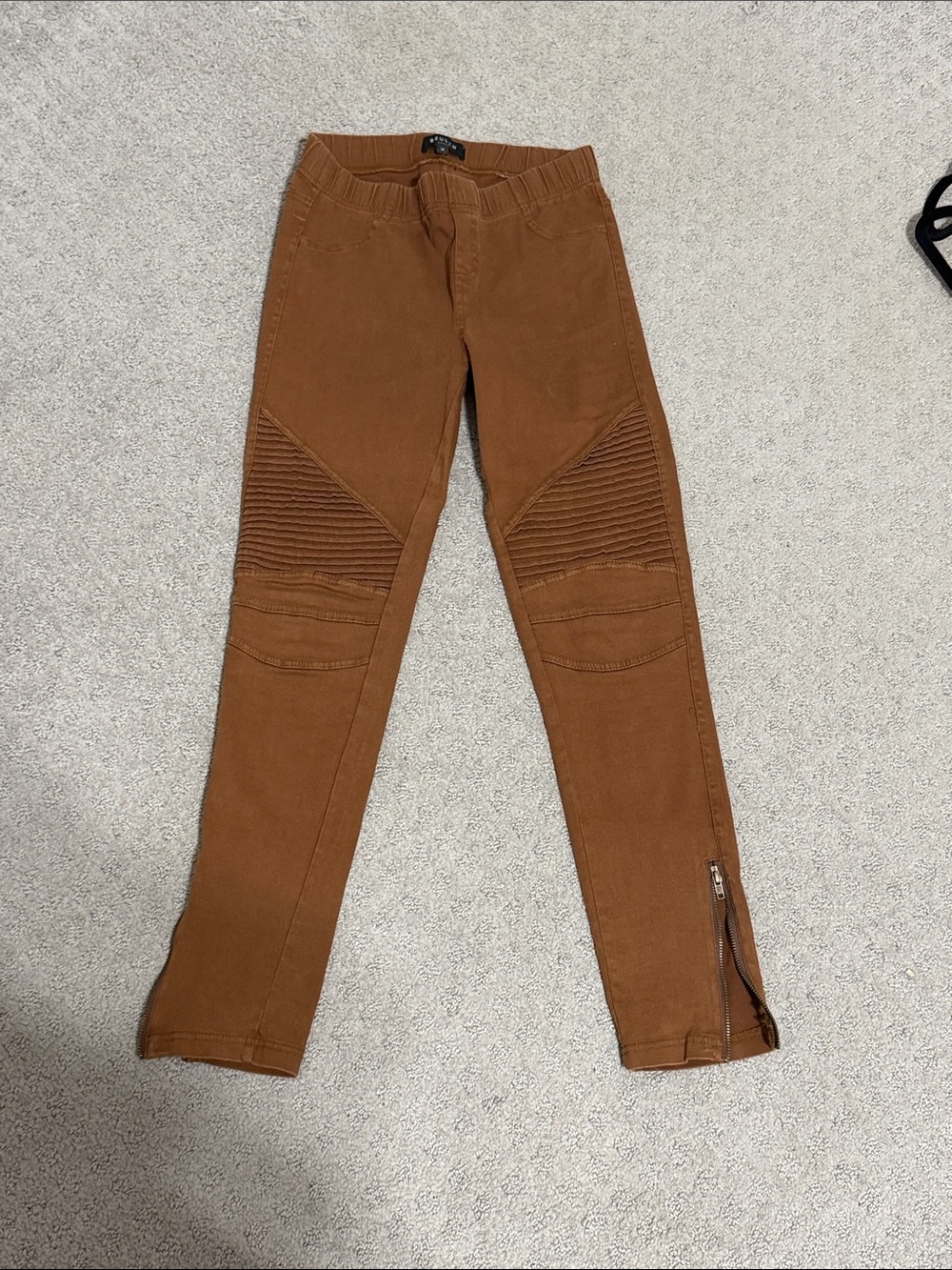 Women’s Brown Moto Skinny Jeans - Unbranded